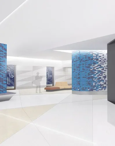 Rendering of renovated Terminal 3 anteroom